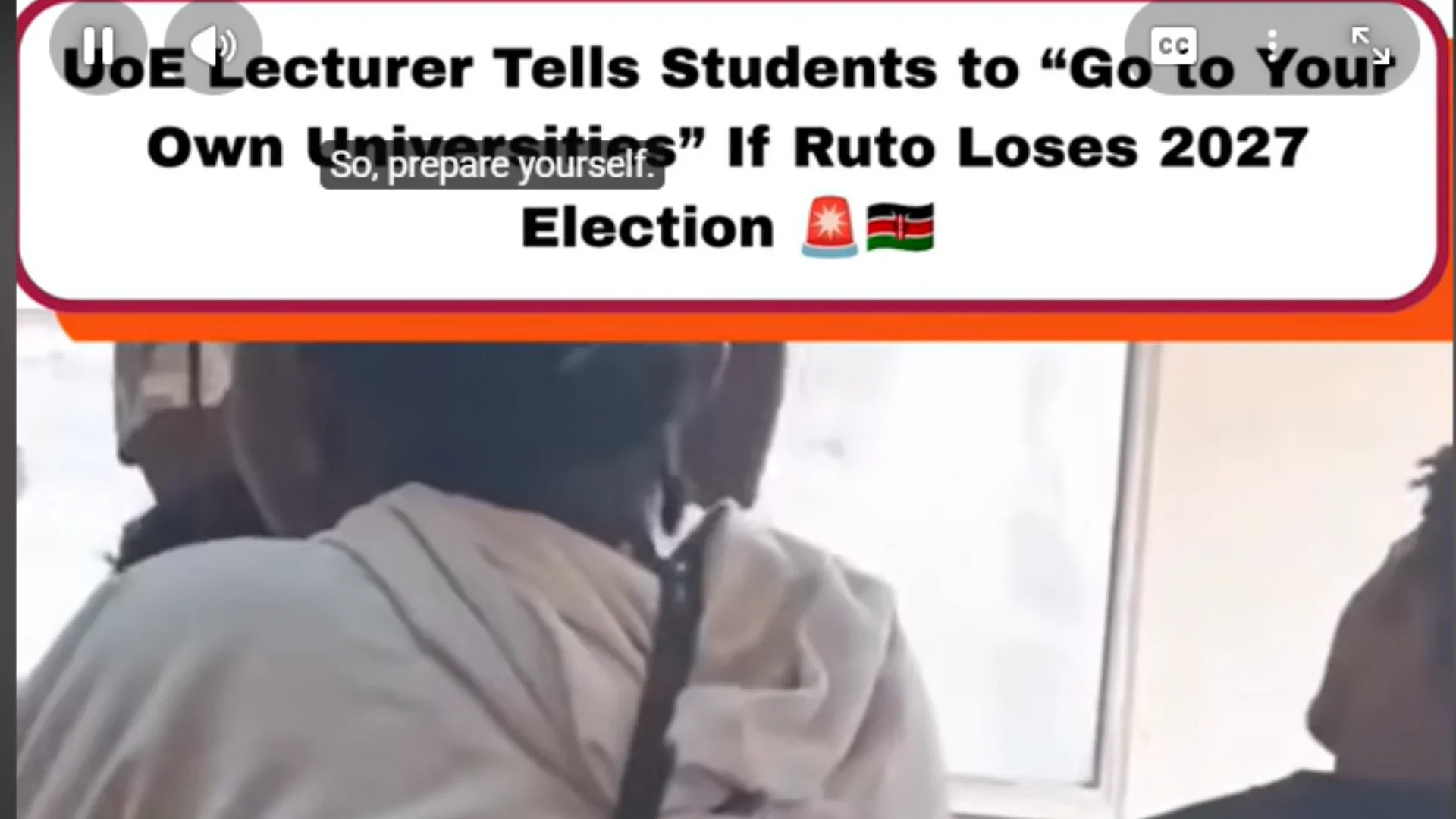 “If Ruto Loses, Don’t Come Back”: UoE Lecturer’s Remarks Spark Outcry